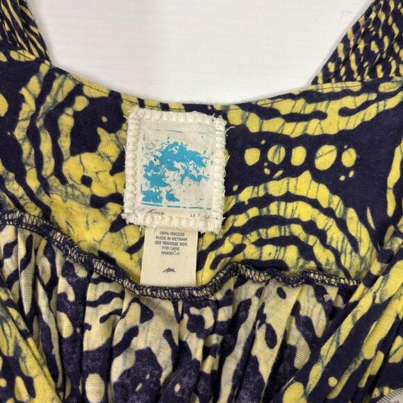 Anthropologie C. Keer Yellow and Navy Sleeveless Dress Size Small SS0865 - Picture 6 of 7